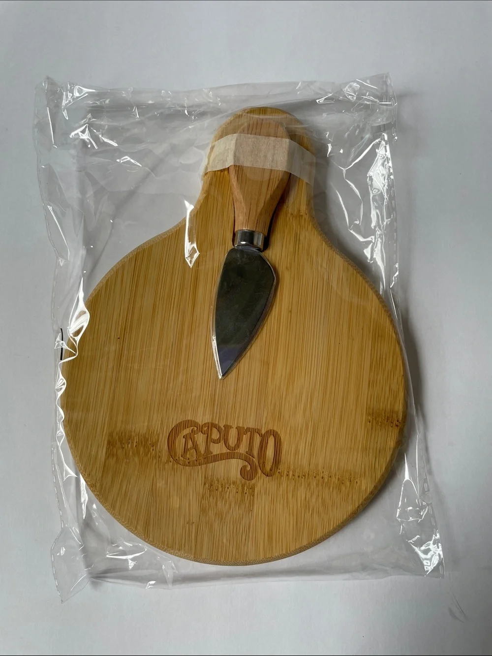 NIB Caputo Bamboo Cheese Board with Spreader